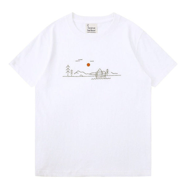 Incense Harbour landscape t-shirt - Sunset - GLUE Associates