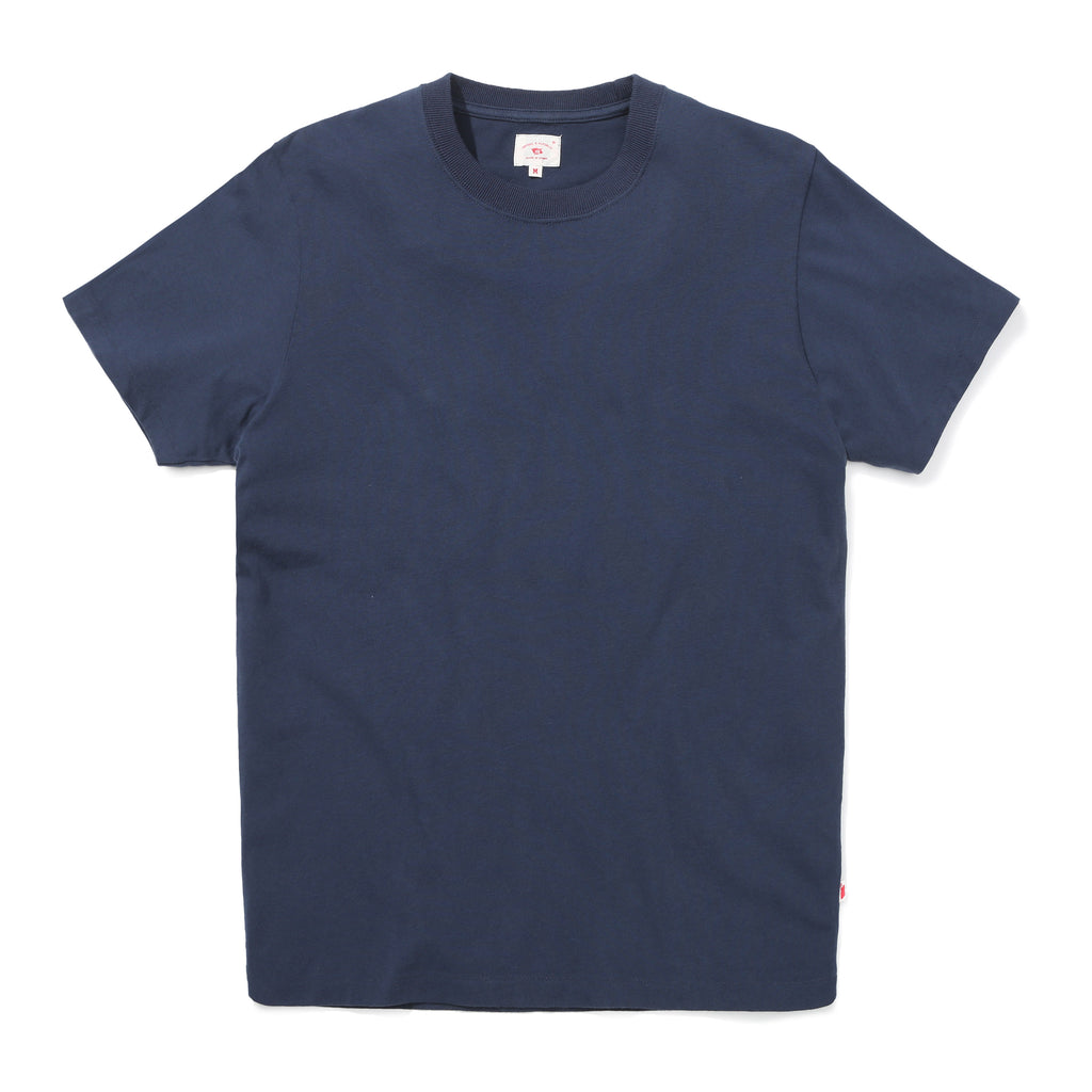 Vintage and Republic - Super soft suede finish T-shirt - Navy