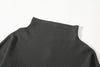 ih charcoal cotton waffle jumper turtle neck and neckline details