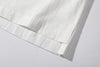 ih white seersucker polo shirt side slit hem