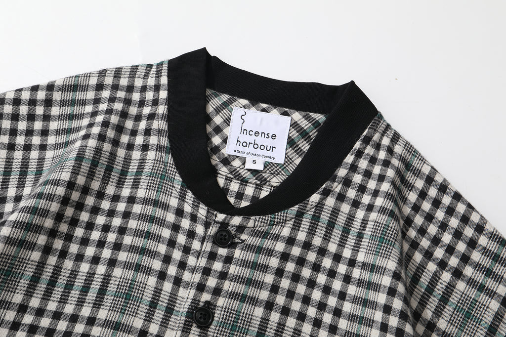 Incense harbour brushed small checks pullover shirt