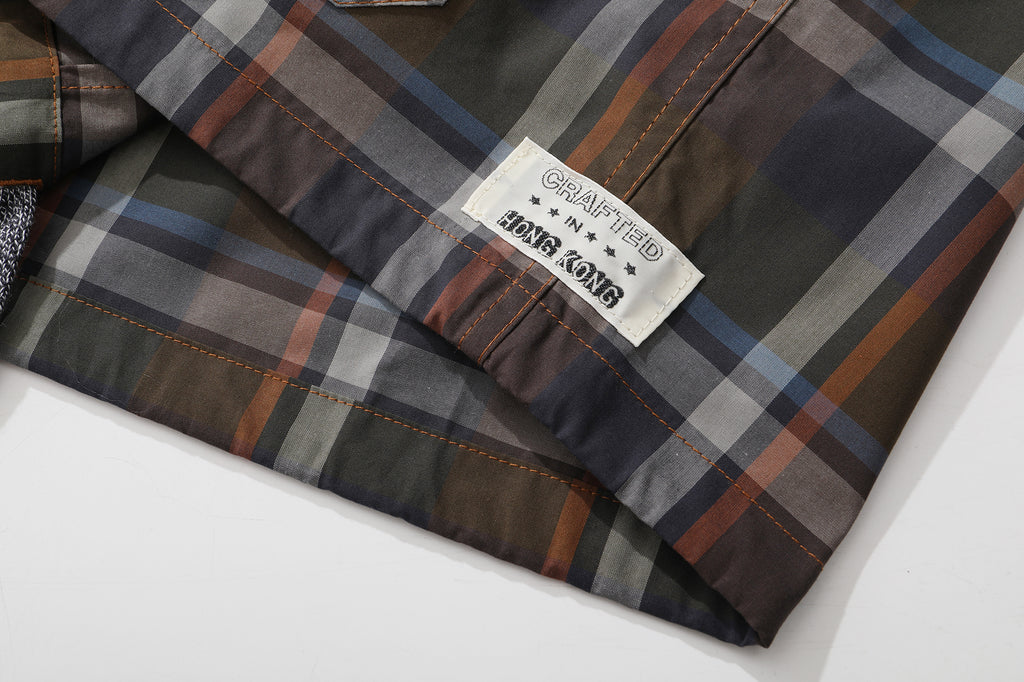 GOC Japanese yarn-dyed checks summer shirt - olive multi