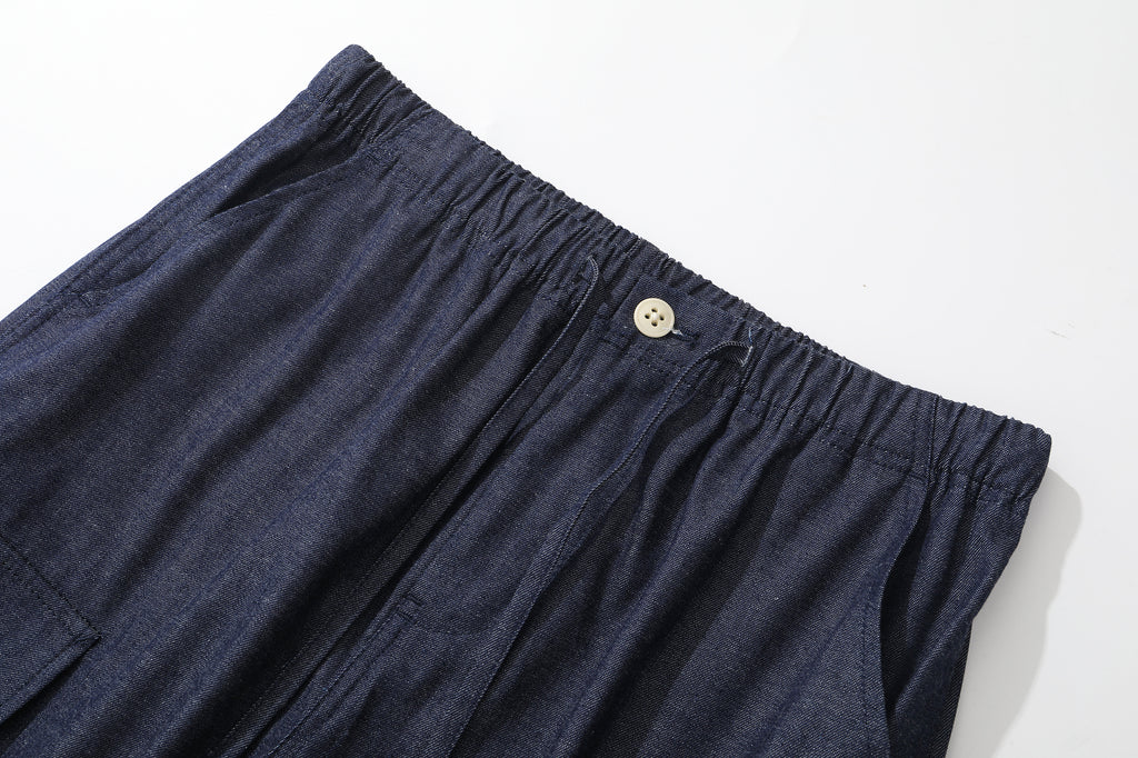 Japanese denim cargo shorts