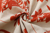 close up of orange teapot Tencel linen fabric texture