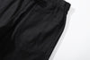 ih black cotton herringbone shorts classic back patch pockets