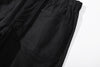 ih black cotton herringbone shorts detailed front double patch pockets design