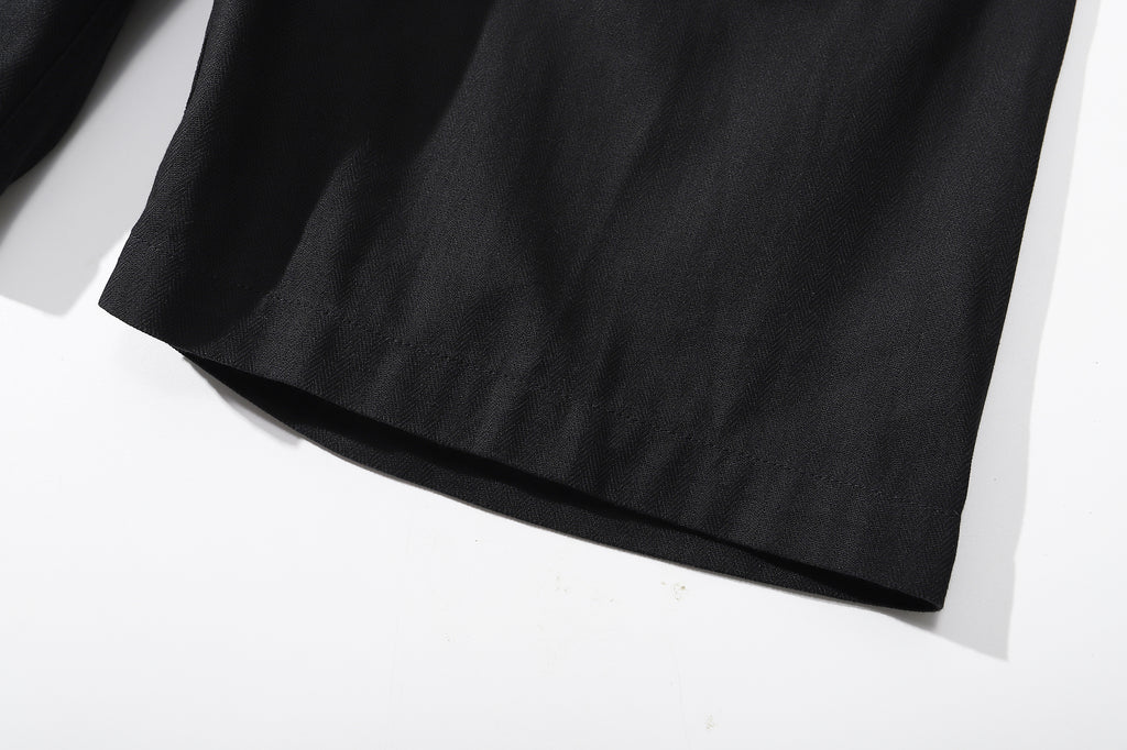 close up texture of ih premium japanese cotton herringbone fabric