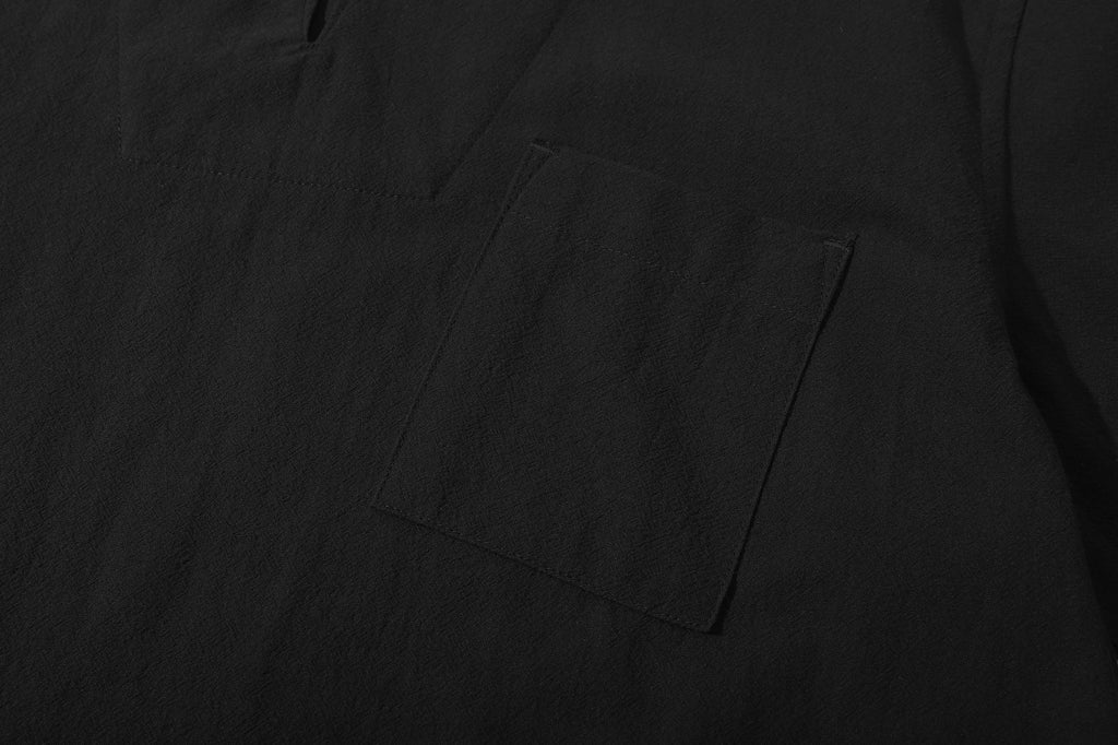 ih black sailor over shirt front chest pocket detail