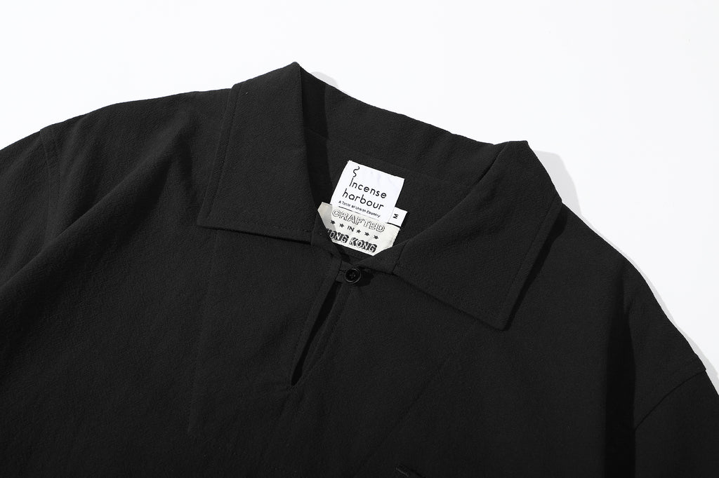 ih black sailor over shirt distinct sailor collar and corozo button closure