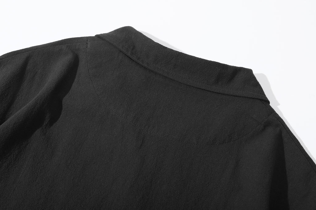 ih black sailor over shirt back view of sailor collar