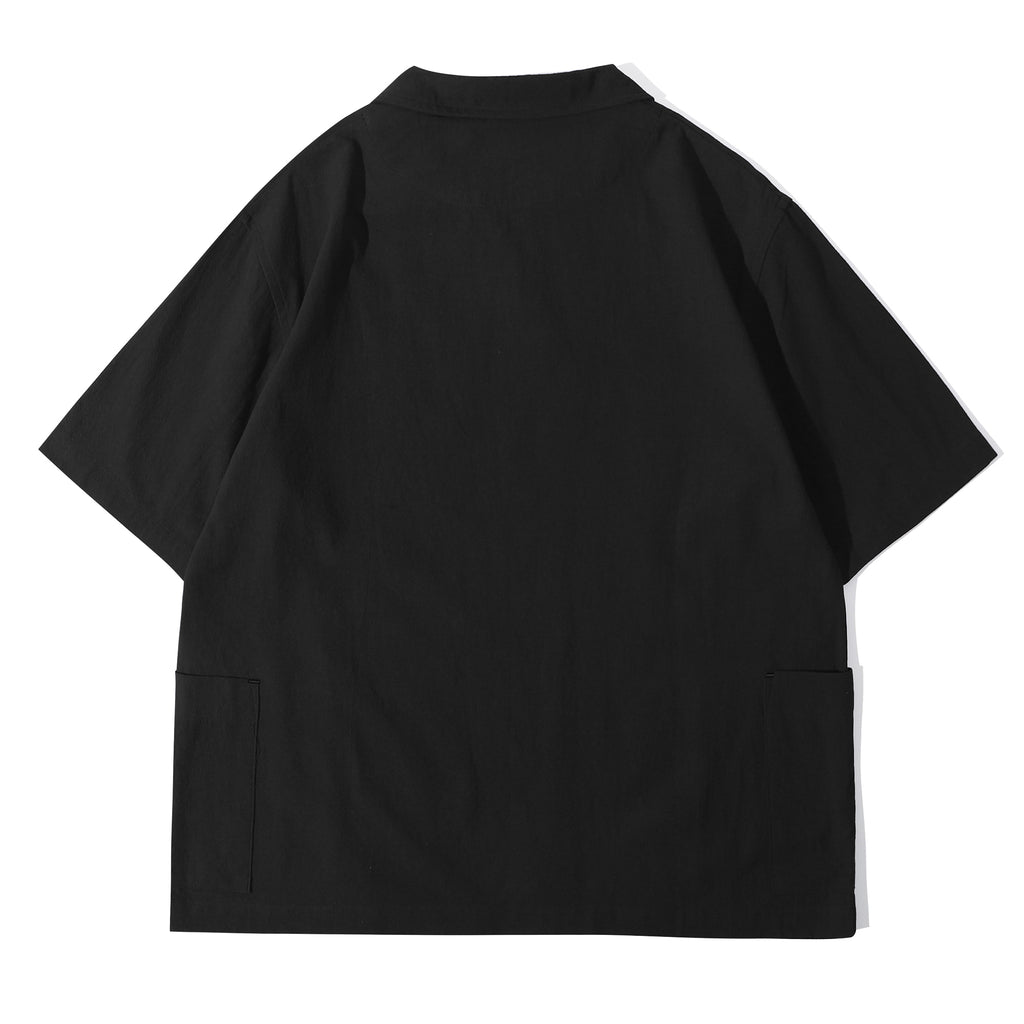 ih black sailor over shirt back view of the sailor collar