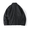ih black relaxed fit french work jacket full back view