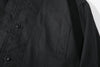 ih black french work jacket divided and asymmetrical chest pocket