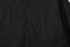 close up of chest pocket on incense harbour black seersucker shirt