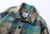ih blue checked cotton wool jacket classic collar