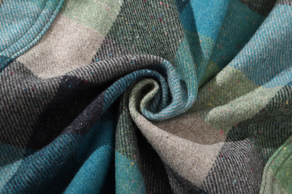 ih japanese cotton wool checked fabric