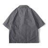 ih chambray blue relaxed fit summer raglan chore shirt full back view
