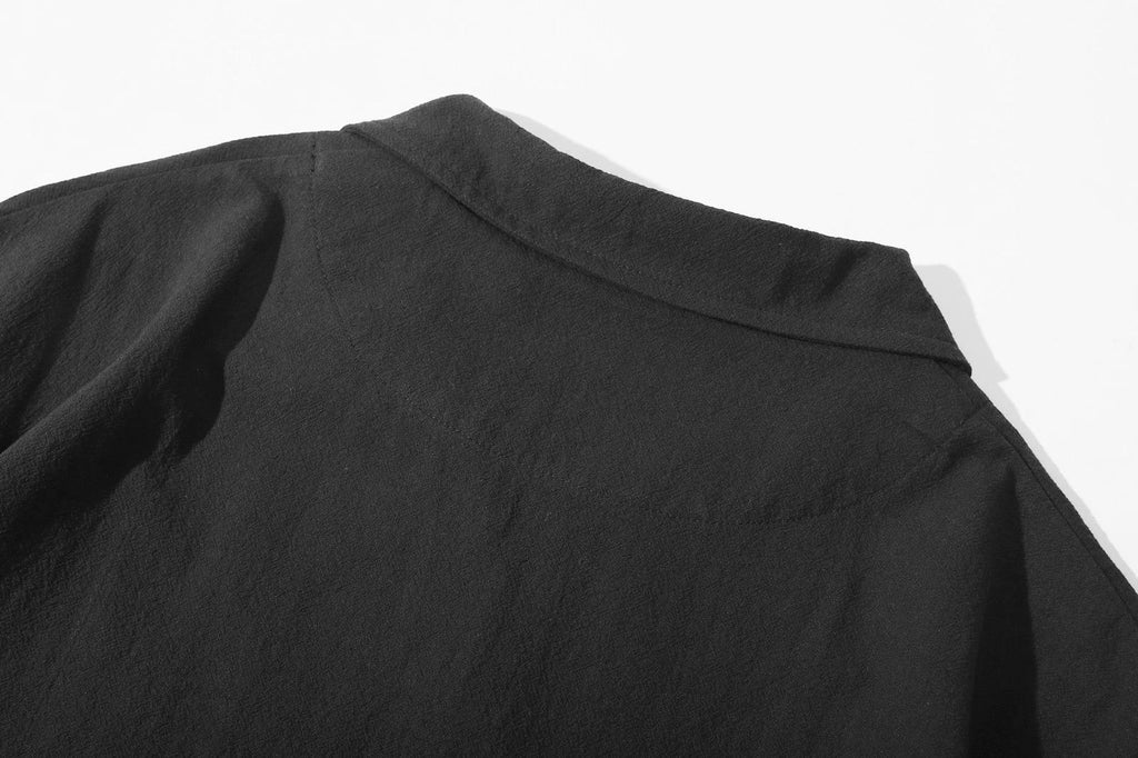 ih charcoal relaxed fit bird claw sailor over shirt back collar