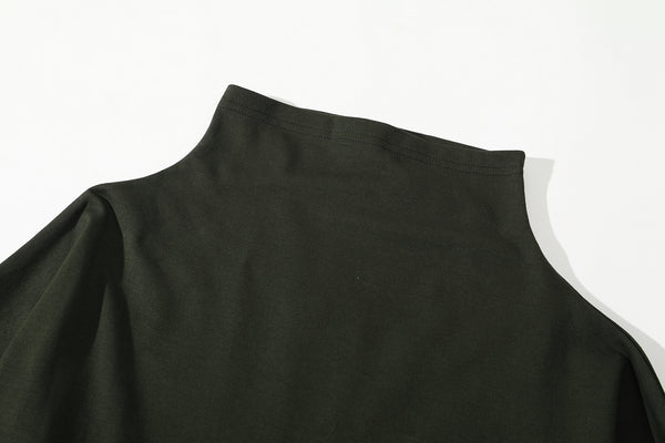 ih charcoal cotton jumper turtle neck and neckline details