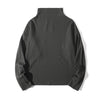 ih charcoal cotton waffle turtle neck jumper full back view