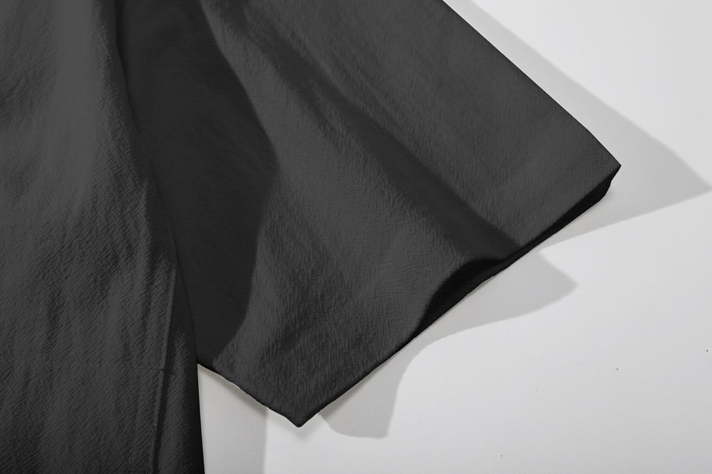 ih charcoal summer shirt short sleeve cuffs and clean finished seams