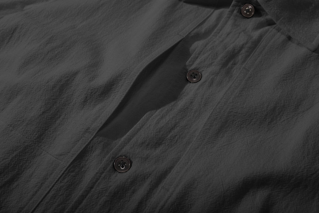 ih charcoal summer shirt functional hidden front pockets design 