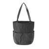 charcoal waterproof tool tote bag back view