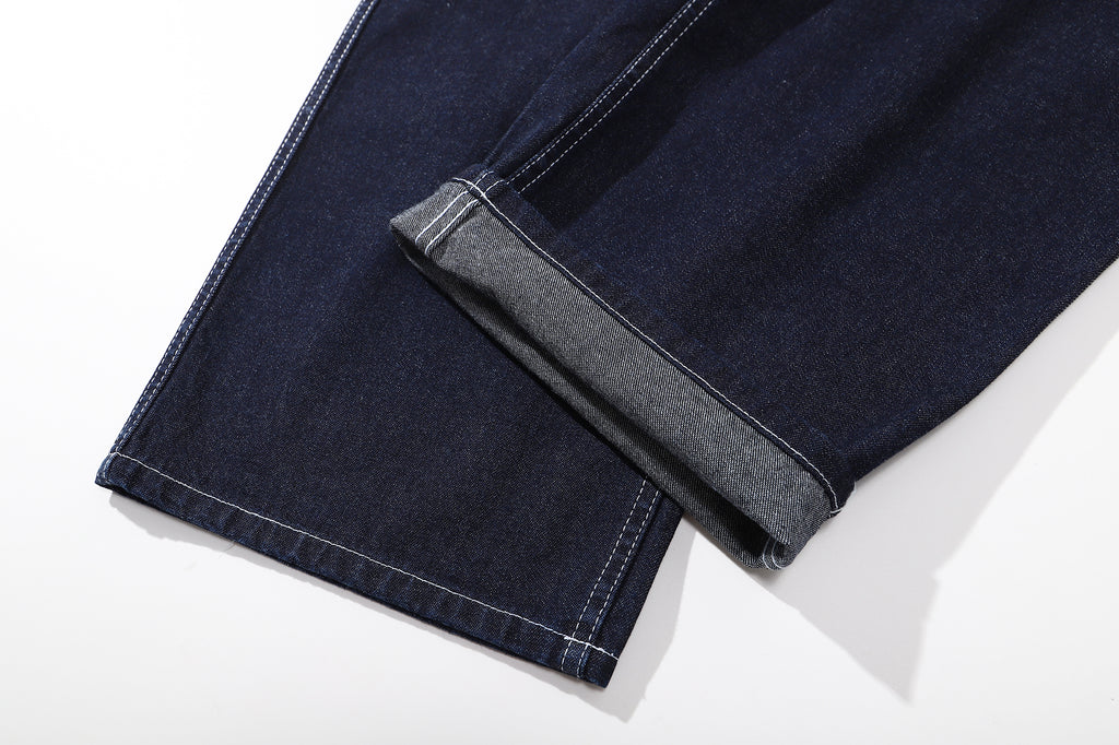 ih denim pants comfortable wide leg opening and clean double stitched hem