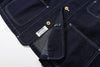 ih denim japanese cotton workwear jacket bottom hem and brand woven label