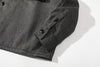 ih grey herringbone wool jacket adjustable sleeve cuffs design