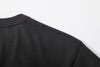 ribbed crew neck and clean shoulder seam construction