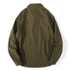 ih hunter green cotton sateen shirt full back view