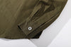 ih hunter green cotton sateen shirt refined button through cuffs