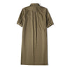 ih hunter green cotton twill shirt dress full back view