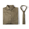 ih hunter green cotton shirt dress classic shirt collar and front corozo button