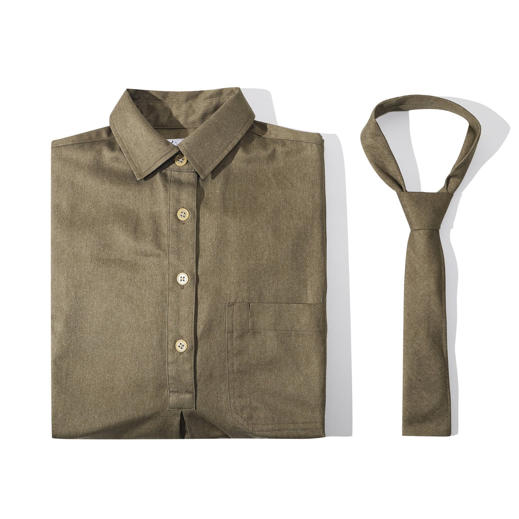 ih hunter green cotton shirt dress classic shirt collar and front corozo button