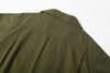 ih hunter green seersucker shirt detailed view of the back yoke and shoulder seam construction