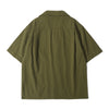 ih hunter green cotton seersucker summer shirt full back view