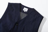 ih japanese denim jerkin vest neat neckline