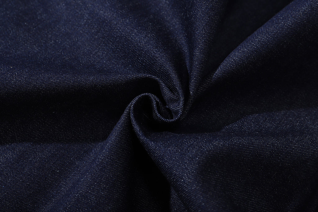 close up texture of ih premium japanese 100 percent cotton denim fabric