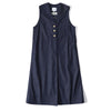 Front view of a Hong Kong made ih loose fit A line sailor collar dress