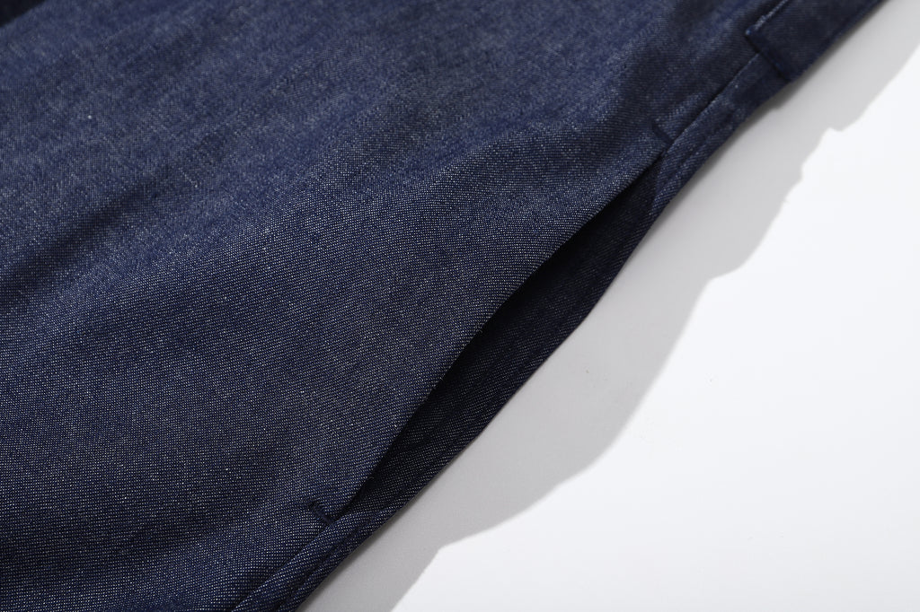 ih japanese denim dress functional side pockets