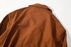 mud yellow cotton sateen relaxed cut shirt back view