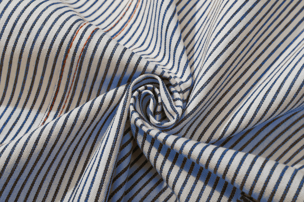 close up of premium premium japanese stripe fabric texture