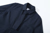 ih navy cotton shirt dress styled with the separated tie