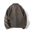nepped stone brown swallow collar jacket back view