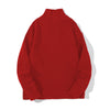 ih red cotton turtleneck jumper full back view