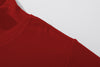 ih red turtleneck jumper detailed view of shoulder