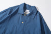 ih steel blue seersucker polo shirt  collar and corozo button closure details