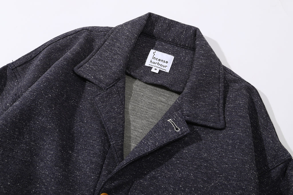 ih stone blue crop work jacket classic collar